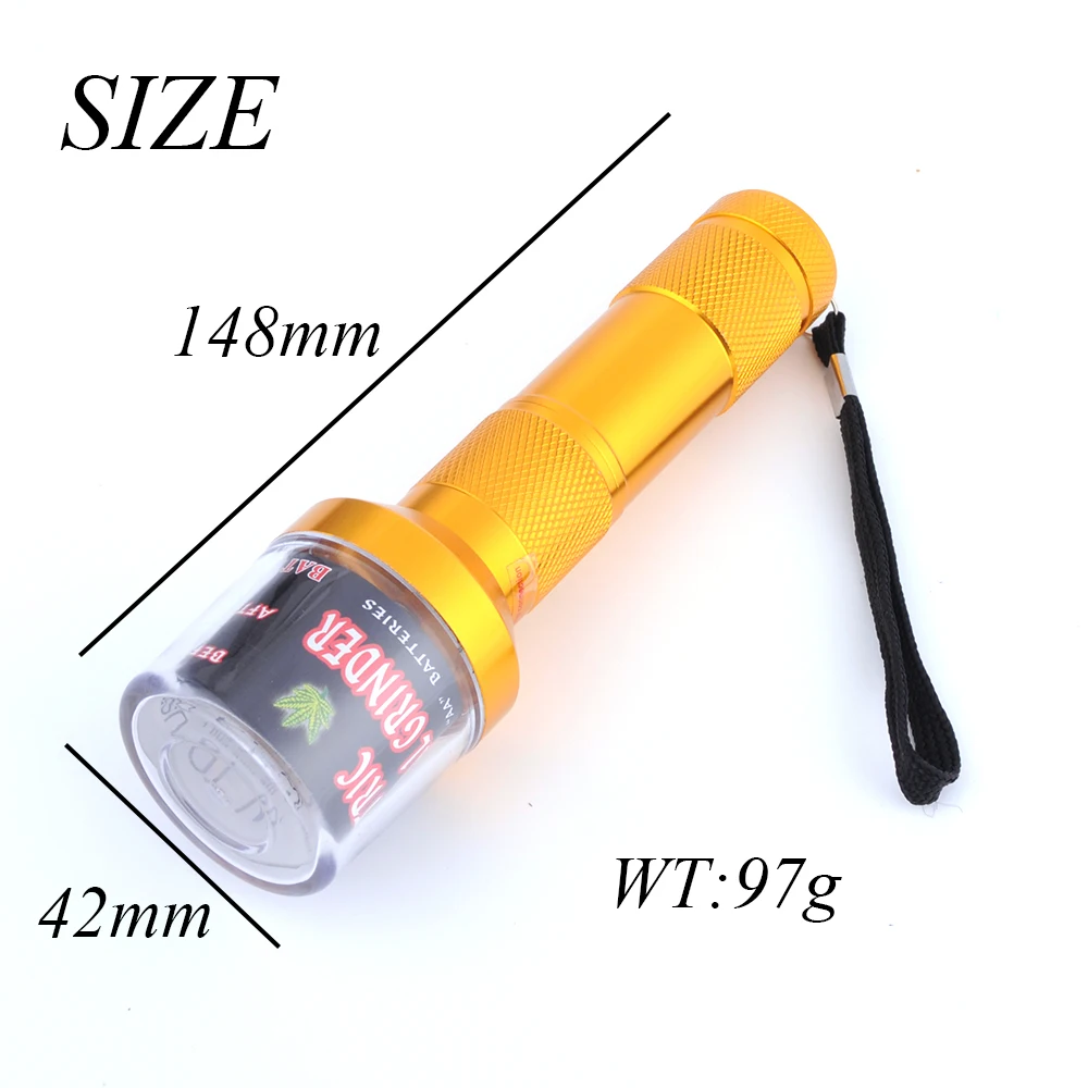 Electric Golden Metal Grinder Weed Crusher Herbal Grinders Crusher Crank Tobacco Smoke Spice