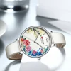 CURREN – montre en cuir blanc pour femmes, montre-bracelet à Quartz, fleur, à la mode, breloques, cadeau pour dames ► Photo 3/6