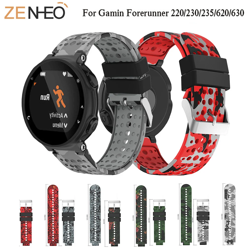 Силиконовый сменный ремешок для смарт часов Garmin Forerunner 230/235/235/220/620/630/735 браслет