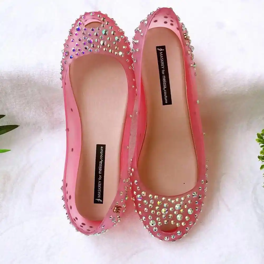 diamond jelly sandals