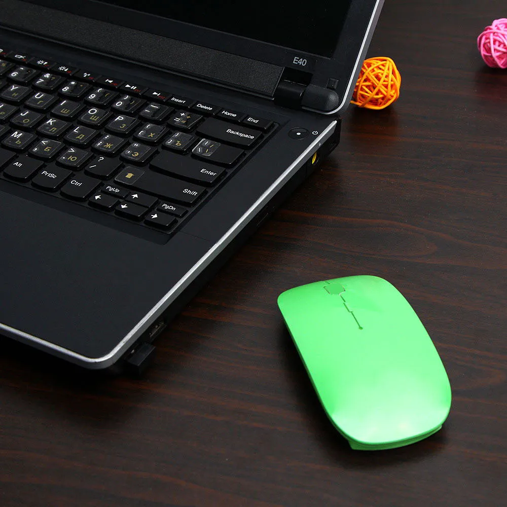 

Sugar Color Ultra Thin USB Optical Wireless Mouse 2.4G Receiver Super Slim Mouse For Computer PC Laptop