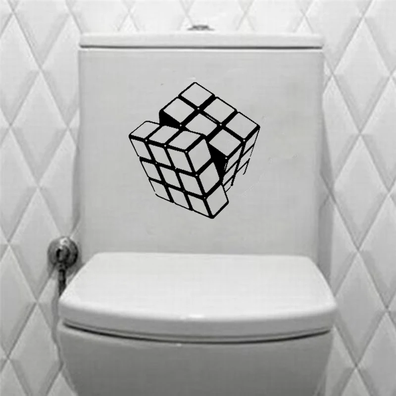 Funny Toilet Decal Removable DIY Vinyl Wall stickers Bathroom Bathtub Decor Applique JG2482in