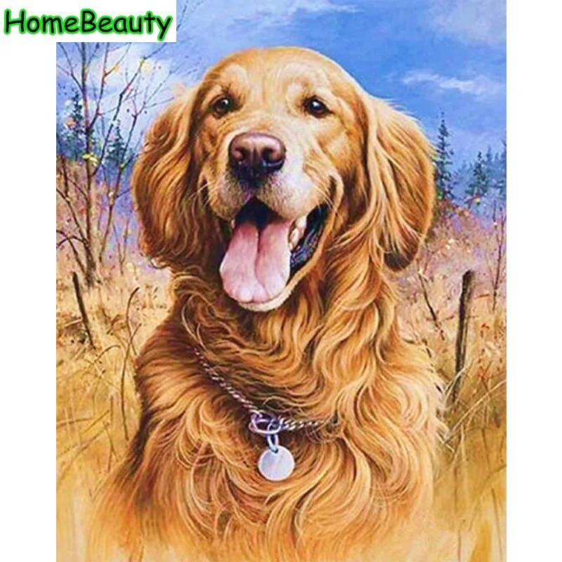 

Large dog picture for drawing by numbers on canvas hand painted art paintings on the wall for living room home decor WR042