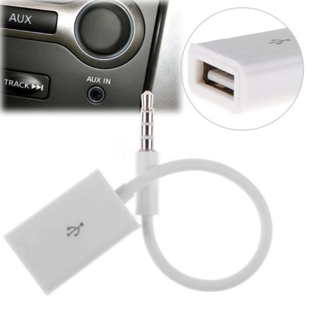 3 5 мм штекер AUX аудио разъем к USB 2 0 гнездовой кабель Шнур Профессиональный
