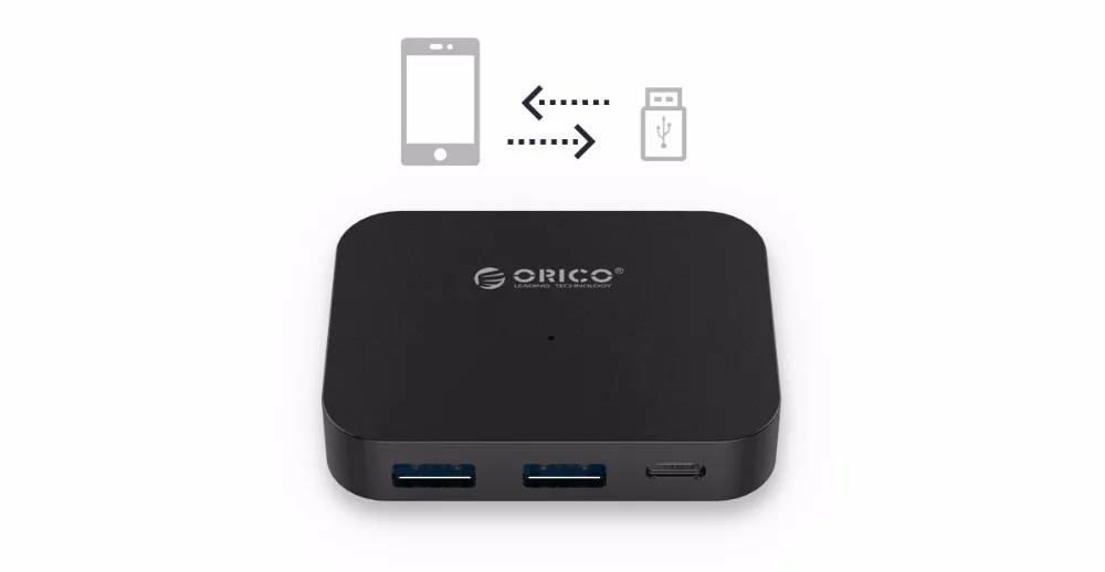 ORICO type-C 4 порта USB3.0 мини-концентратор Поддержка OTG функция 5 Гбит/с SuperSpeed type-C USB3.1 для ноутбука Настольный Mac PC(TC2U-U3