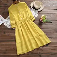 2018 Free Shipping High Quality Spring Summer New Women Work Wear Dress Silk Single Breasted Slim
