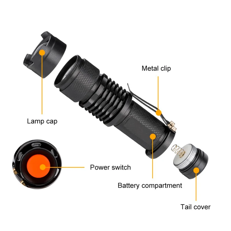 led flashlight small uv light
