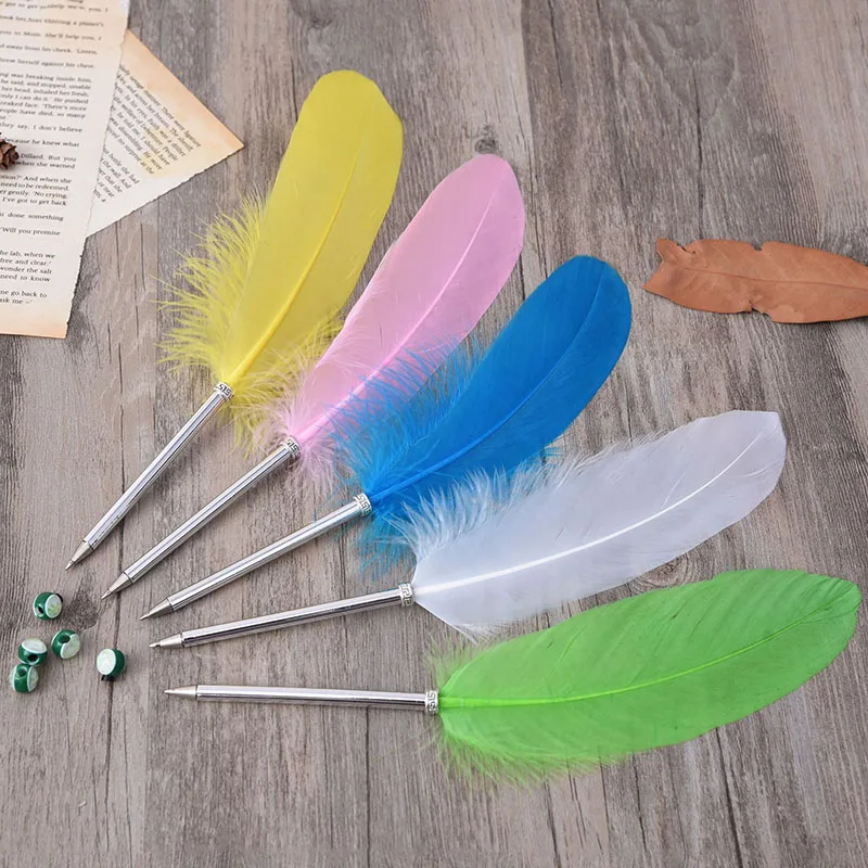 

1Pc 0.5mm Plush Pens Cute Feather Ballpoint Pens Kawaii Colorful Ball Pens For Writing School Office Supplies Novelty Stationery