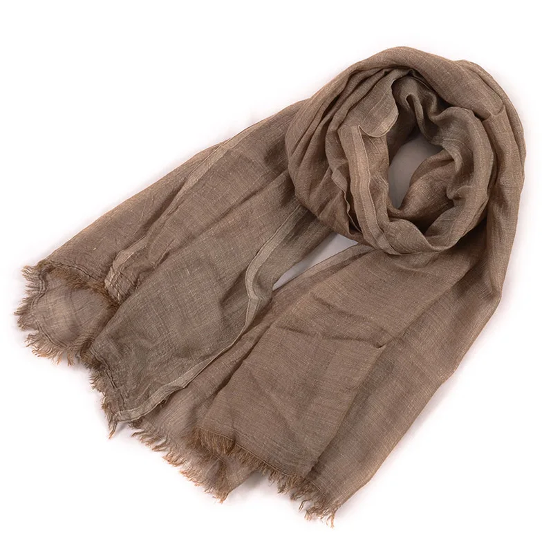 Шарф из хлопка и льна в стиле унисекс зимний шарф из хлопка и льна однотонные длинные женские шарфы шаль модный мужской шарф
