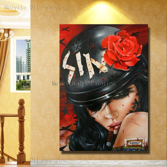 Gothic Wall Decor aliexpress : buy fashion gothic girl sexy cool girl canvas Gothic Wall Decor aliexpress : buy fashion gothic girl sexy cool girl canvas