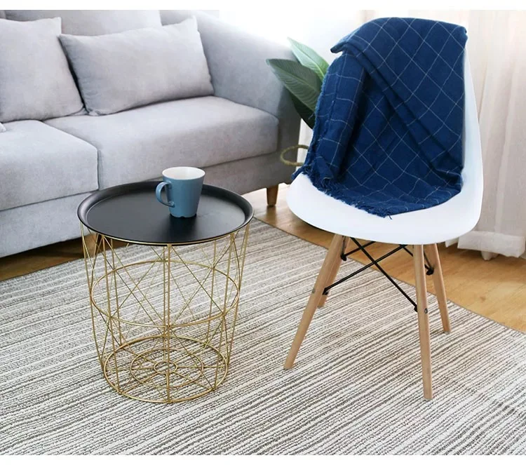 Golden Storage Basket With Cover Black Small Tea Round Table Metal Storage End Modern Living Room Round Coffee Table Golden Storage Basket With Cover Black Small Tea Round Table Metal Storage End Modern Living Room Round Coffee Table
