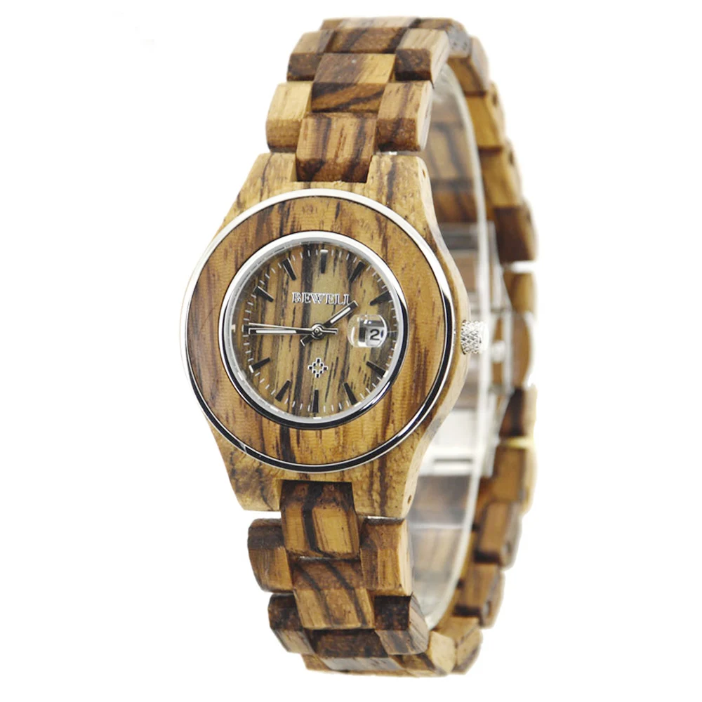 BEWELL Wood font b Watch b font font b Ladies b font Fashion Casual Quartz font