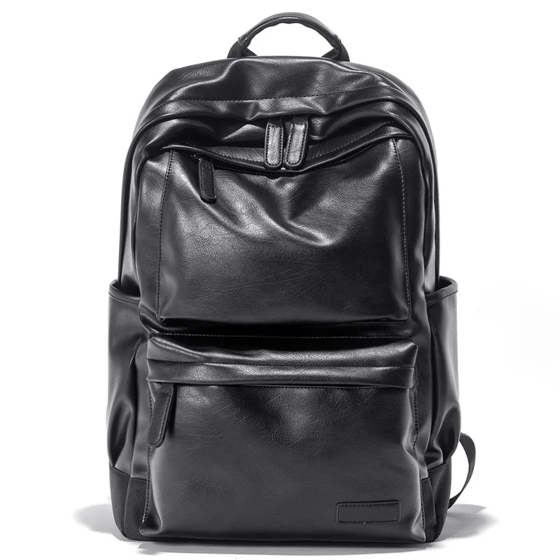 

Free shipping Backpack pu Male Functional bags Men Waterproof backpack PU big capacity Men Bag School Bags For Teenager mochila