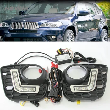 

LED DRL for BMW E70/X5 M-tech 11-13 led daytime running light dimmable led driving lamp fog light position light free shipping
