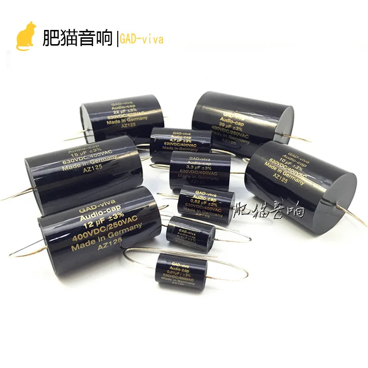 1lot/2pcs German original GAD-viva zinc audio-cap Silver 0.01uf-100uf 400V-630V foil fever audio capacitor free shipping 2pcs lot european original jj anh te series high voltage 500v 20 47 68 100uf tube amplifier special electrolysis free shipping