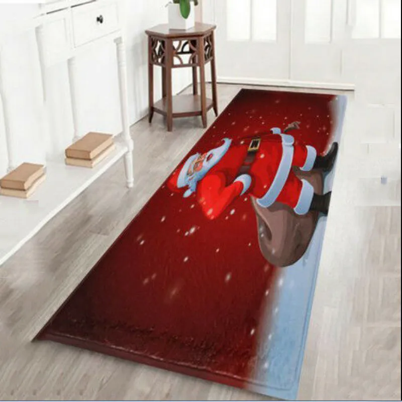 Новинка; нескользящая Спальня коврик для кухонь, ванных дома Гостиная коврик с рождественским дизайном рождественские Санта Клаус декоративный коврик - Цвет: B