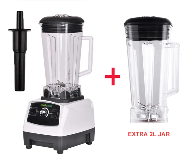 White extra 2L jar 3HP 2200W без добавления бисфенола А 2L heavy duty Коммерческая профессиональная блендер миксер соковыжималка кухонный комбайн - Цвет: White extra 2L jar
