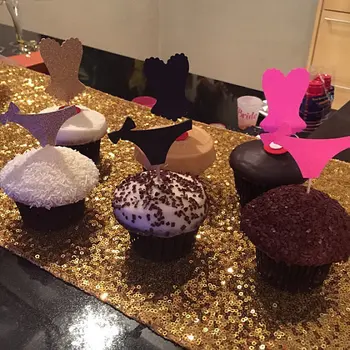 

Pink Black Silver Corset & Panties Cupcake Toppers Food Picks Bachelor Bachelorette Wedding Bridal Engagement Lingerie Party