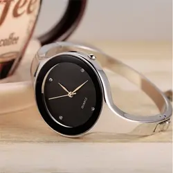 Для женщин часы браслет Нержавеющая сталь роскошный ремешок для часов Montre Femme серебристые женские Кварцевые наручные часы relogio feminino