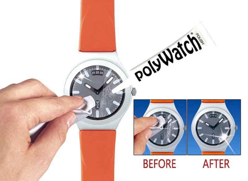 POLYWATCH Watch Crystal Watch Remover Polish scratches of Watch Plastic / Acrylic Crystal Glass