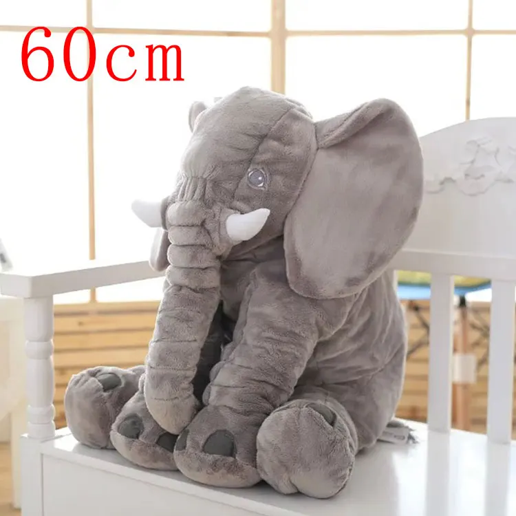 TUKATO 40/60 см для младенцев мягкие детские слон, кукла, детская приятель сон подушка спокойной успокоить мягкая игрушка из плюша нейтрального цвета слон подушка - Цвет: 60cm gray