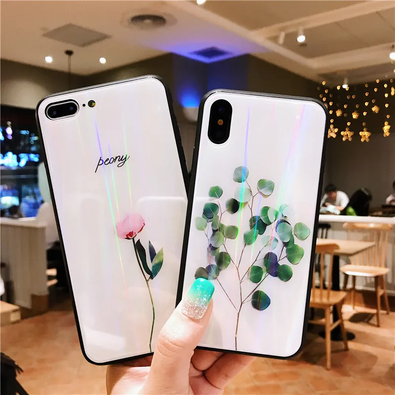 Чехол из закаленного стекла с зелеными листьями для Vivo Y17 Z5X Y19 чехол V15 X27 Pro X21S Nex 3
