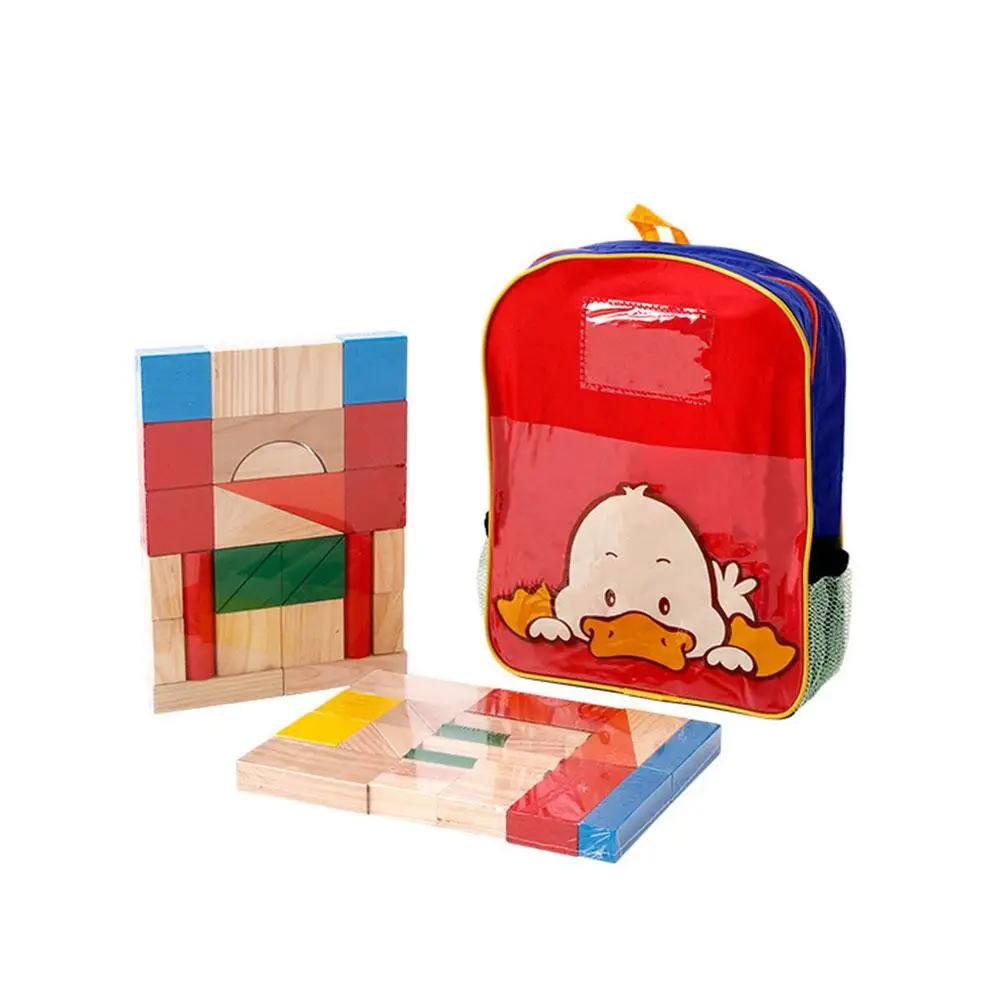 Children's Puzzle Fun Color Building Blocks Early Education Toys Parent-child Interaction Package To Send Cute Ducklings Bag | Игрушки и