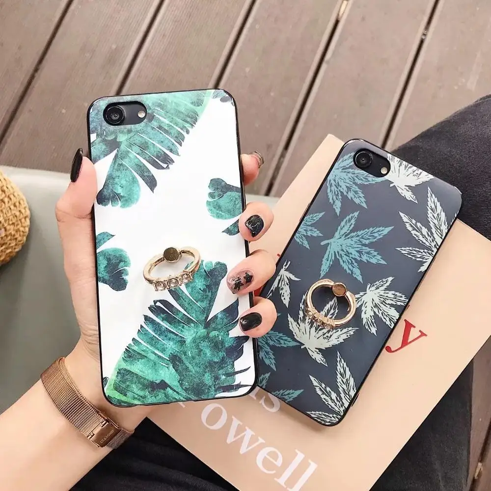 

Retro Plants Leaves Phone Case for Huawei P20 Lite Matte TPU Case for Huawei P20 P30 Pro Mate 20 Lite Grip Stand Holder Cover