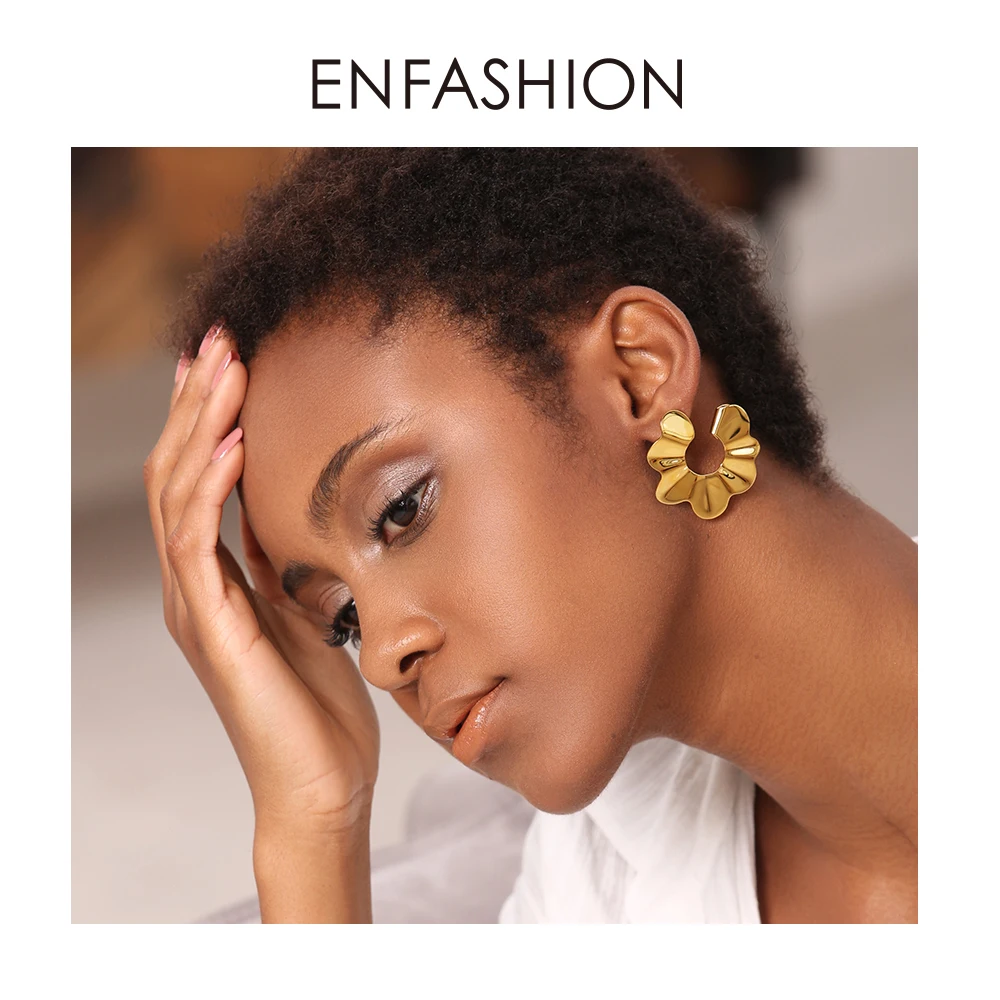 Enfashion Galsang цветочные серьги-гвоздики для женщин серьги Модные ювелирные изделия из нержавеющей стали серьги в форме листа набор Orecchini 181060