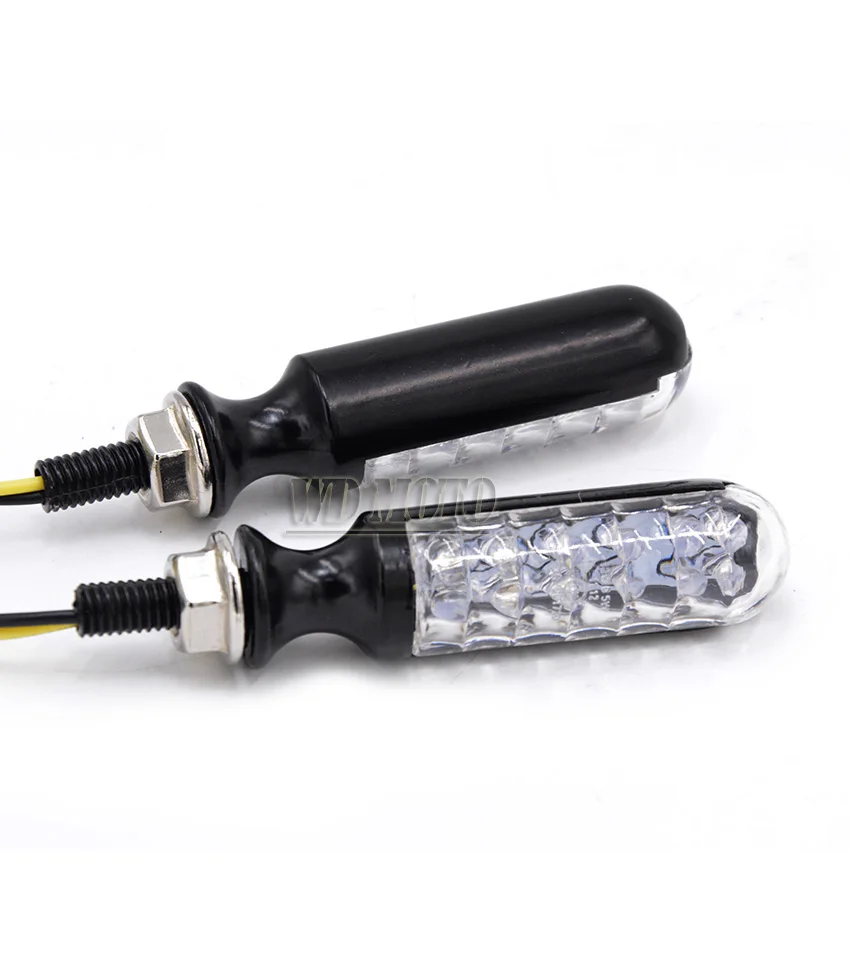 New Universal Motorcycle Black Metal 12 LED Turn Signals Indicators Amber Light For Kawasaki Honda Yamaha Suzuki Harley Ktm |