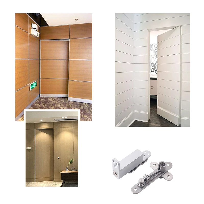 Stainless Steel Heavy Duty Revolving Door Shaft With Buffer Adjustable Self Close Pivot Positioning Rotating 90 degree locked