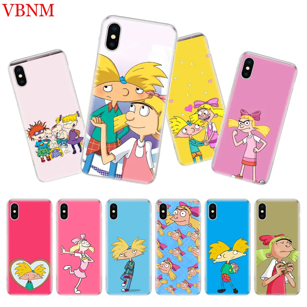 

Hey Arnold Luxury Silicome Phone Case For iPhone 7 8 6 6S Plus X 10 Ten 9 XS MAX XR 5 5S SE Art Customized Cover Cases Coque
