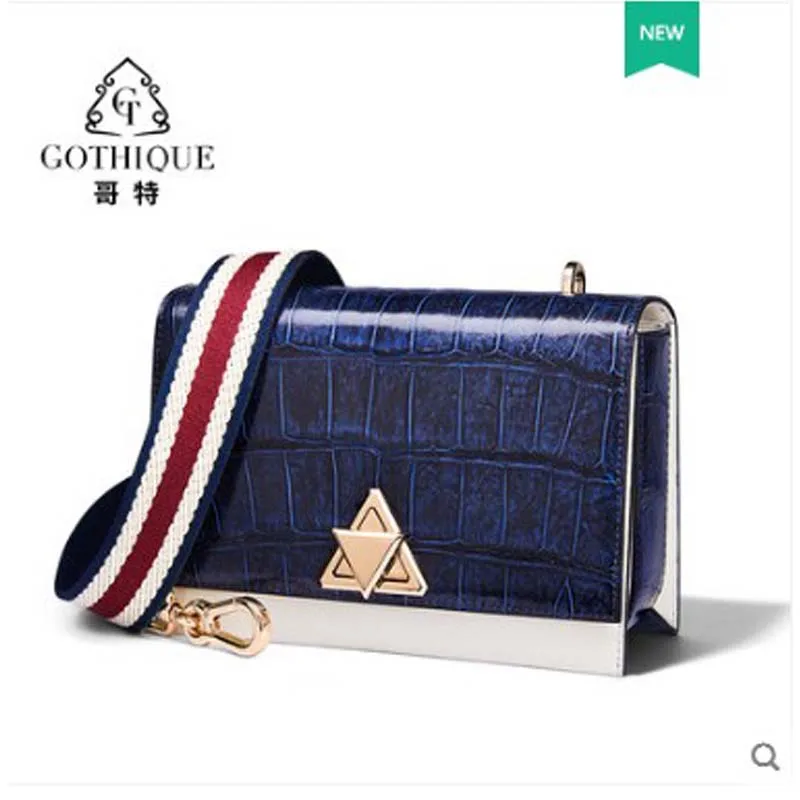 gete 2019 new crocodile leather women's bag real leather slant cross single-shoulder bag American alligator belly bag fashion sm