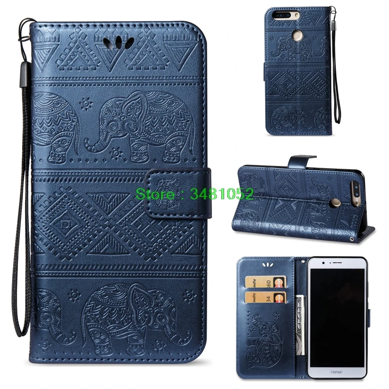 Флип Elephant Coque для Huawei Honor 8 Pro V9 чехол Ретро кошелек Искусственная кожа Обложка Honor8