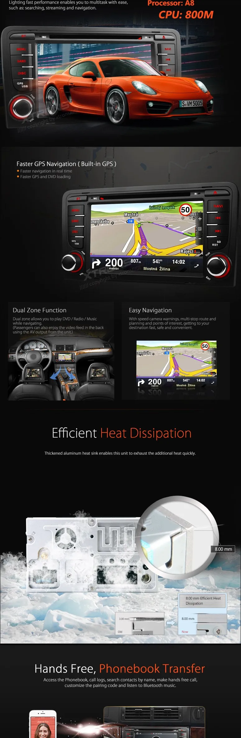 Discount 7" Capacitive Touch Screen Special Car DVD for Audi A3 2003-2013 & Audi S3 2003-2013 with External DVR Camera Support 3