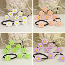 6 PCS Scrunchy Crianças Meninas Bonito Floral Bonito Grampo de Cabelo Headbands Grampos Multistyles Hairclip acessórios para o Cabelo Flor