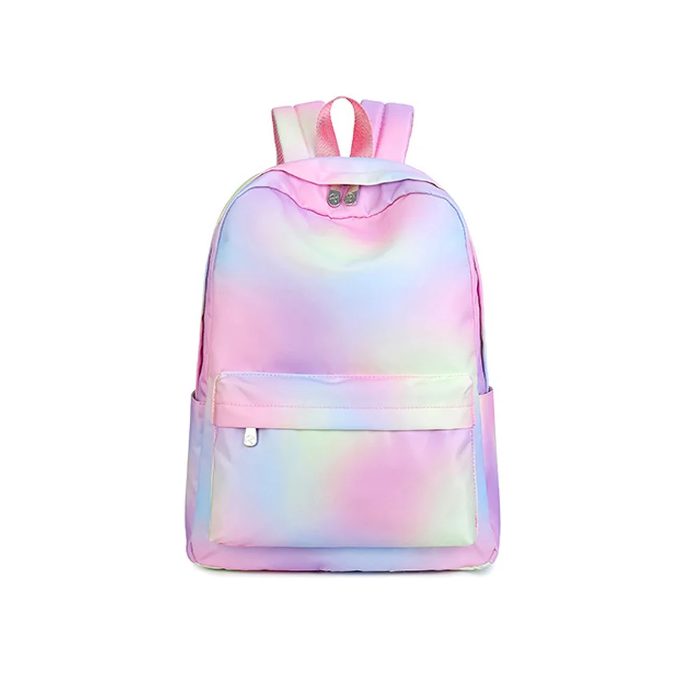 

2019 New Ladies Backpack Waterproof Polyester Bag Wild Casual Hit Color Small Fresh Student Backpack Girl Mochilas Female