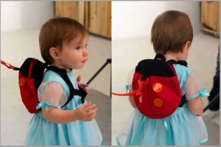 Baby Toddler Safety Harness Backpack Walker Strap Reins Ladybird & Bat (2)