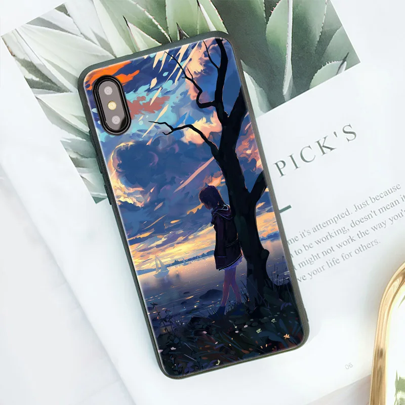 Чехол для iPhone X Mofi Xs Max чехол 7 8 Plus 6 6S с мультяшным рисунком розовый лимон кошечка