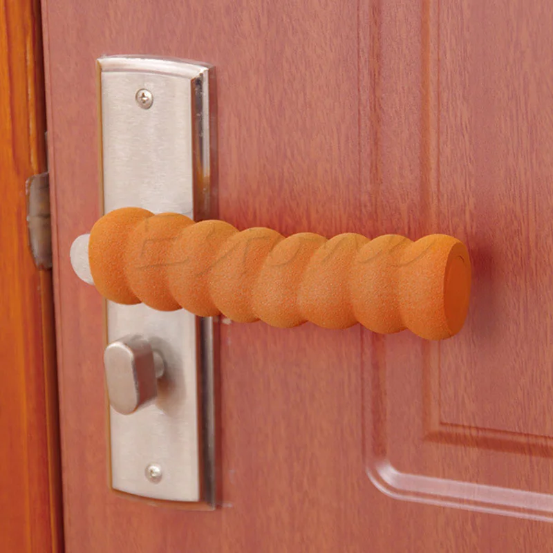 DayCount/® 2pcs//set Room Doorknob Pad New Cases Spiral Set Of Anti-collision Decurity Door Handle Protective Dleeve Baby Child Safety Supplies Brown