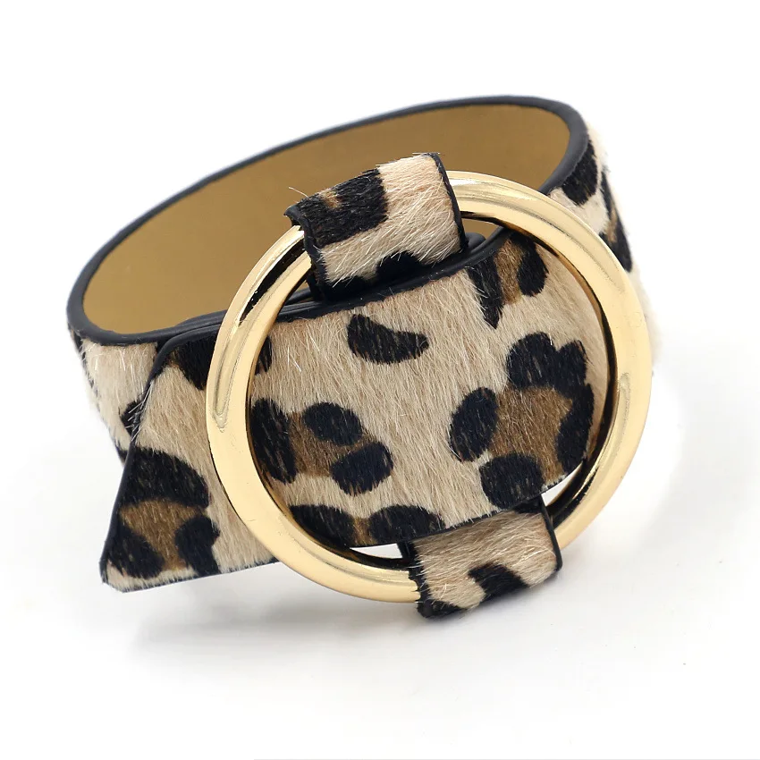 

Fashion Women's Personality adjustable ladies leopard print PU Leather Bracelet Simple Charm Cuff Bracelets & Bangles jwelry