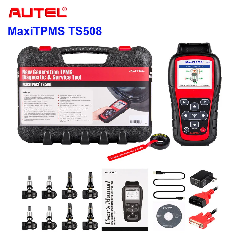 Autel TPMS сменный инструмент TPMS инструмент для программирования MaxiTPMS TS508K давление в шинах 315/433 МГц TPMS датчик активации шин