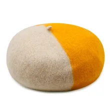 

Kagenmo High Quality Wool Candy Colors Pumpkin Hat Female Cute Spring Keep Warm Fashion All Match Newsboy Hat Woolen 5pcs/lots