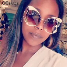 Индивидуальные бабочки без оправы Солнцезащитные очки для мужчин и женщин Модные Оттенки UV400 Винтажные Очки 47247