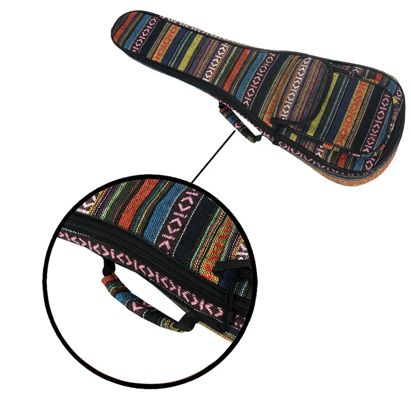 23 Inch Portable Cotton Nylon Padded Bass Guitar Gig Bag Ukulele Case Box Guitarra Cover Backpack With Double Strap
