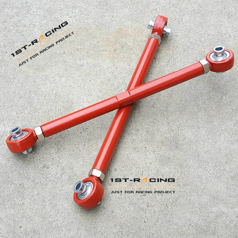 For BMW E90 E92 325 328 330 335 3 Series Adjustable Rear Toe Control Arm One Pair RED on