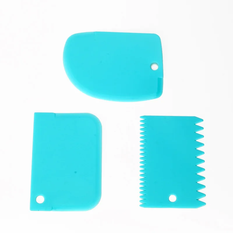 

Plastic Cake Scraper Smoother, Decorating Comb, Dough Scrapers, Set of 3