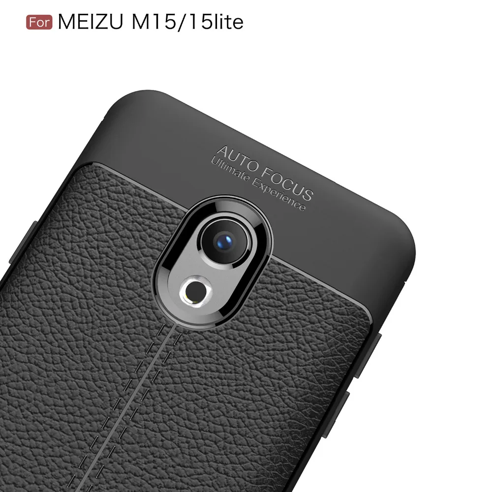 Utoper الحال بالنسبة meizu 15 لايت القضية ل meizu 15 غطاء سيليكون لينة tpu جلد ناعم كوكه ل meizu 15 زائد حالات أسود