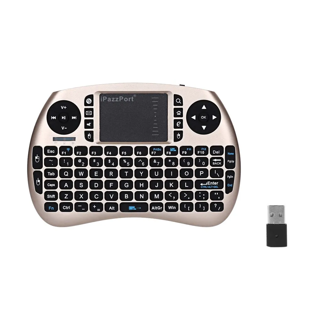 

Original Ipazzport Backlight i8 English Version Mini Wireless Keyboard 2.4GHz Air Mouse Touchpad For TV BOX Laptop Backlit