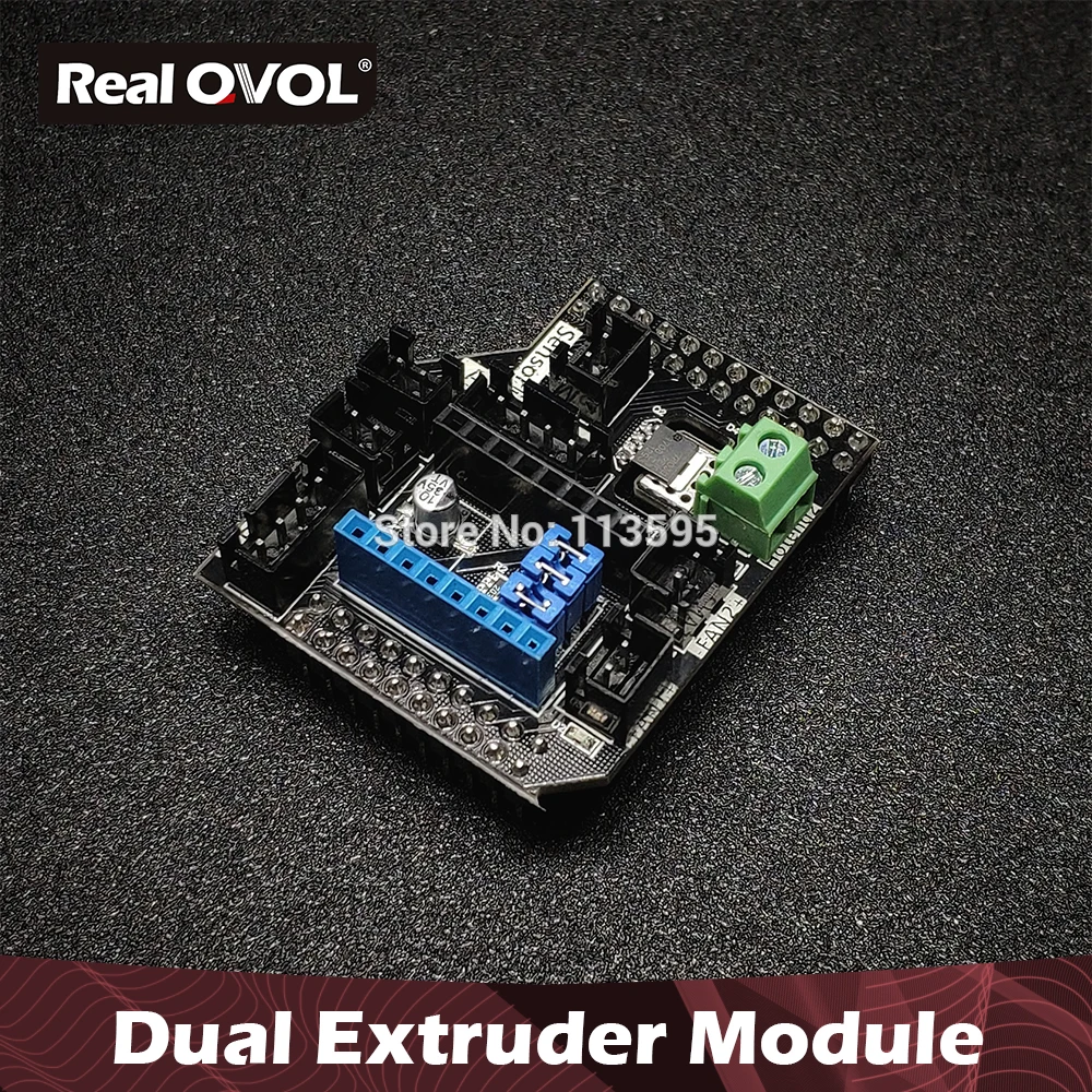 

RealQvol LERDGE 3D Printer Parts LERDGE-S Board Dual Extruder Module Double Extrusion Printhead Expansion Module 2 in1Out 2 in2